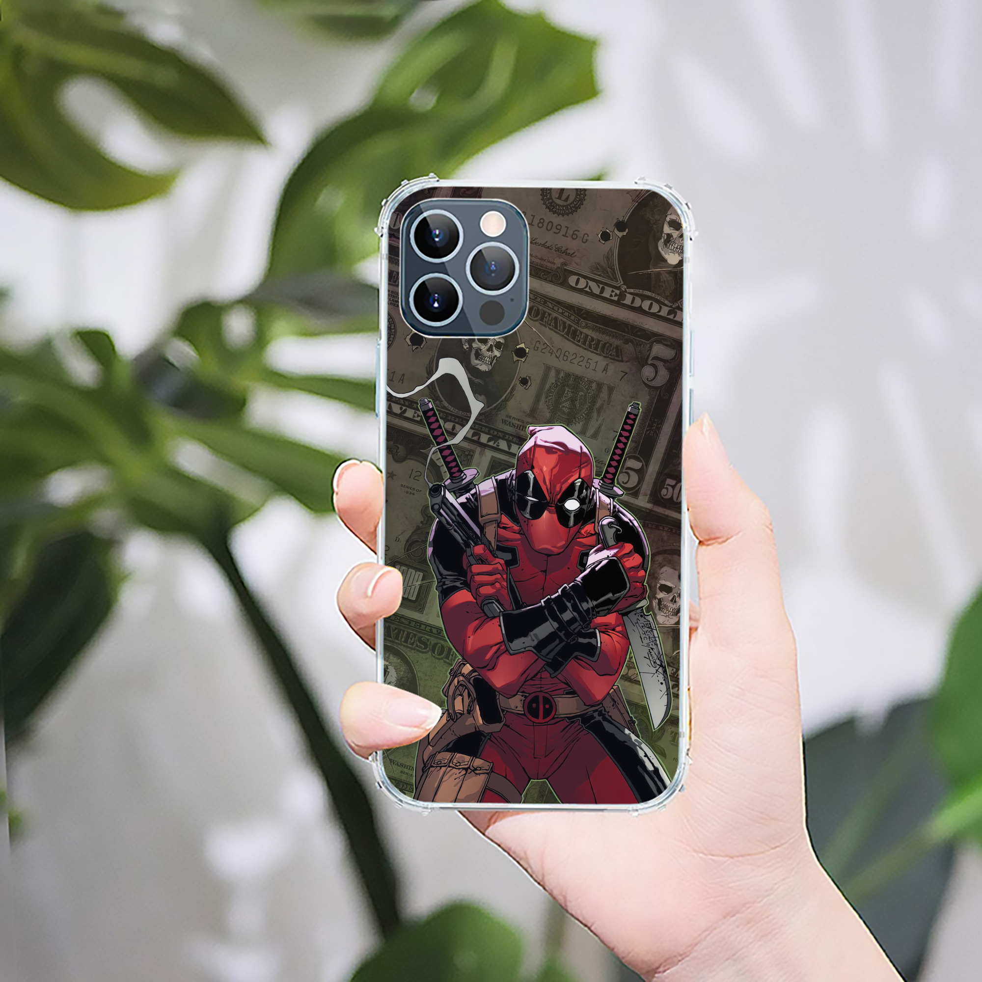 （画像用） Deadpool デッドプール 【iPhone 12シリーズ対応】透明スマホケース（クリアソフトケース）